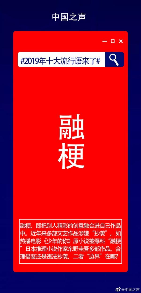 2019十大流行语发布!你想到的第一个词是?