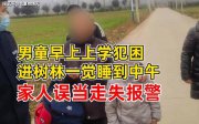 上学太困了！8岁娃没上学睡树林里民警找了一上午