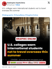 多所美国大学向国际学生发出警告